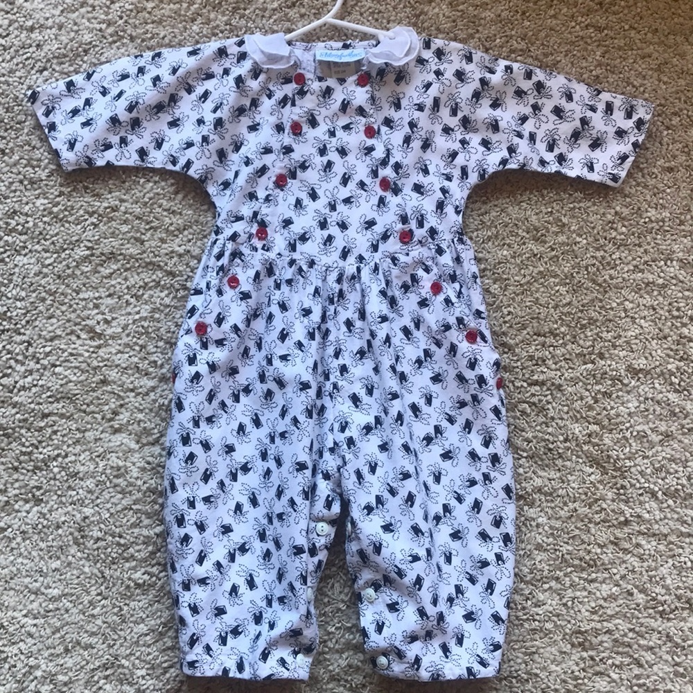 Mousefeathers little girls one piece outfit 24 mos